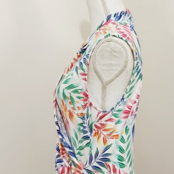 Tommy Bahama Sleeveless Tropical Palm Floral Maxi Dress Summer Resortwear Size M - Picture 3 of 5